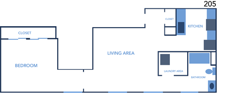 Apartment Home 205 at Barton Apartments at 140 Hodge Avenue in Buffalo, NY
